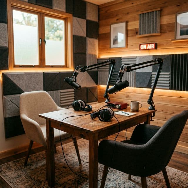 Podcast studio setup
