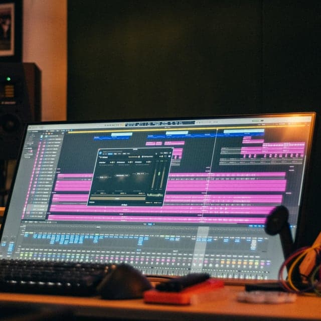 Recording studio control room